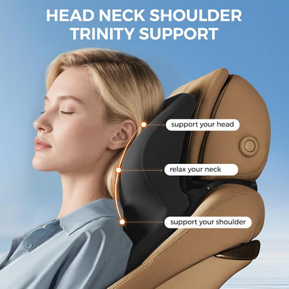 BEBAS Car Headrest Pillow, Ergonomic Neck Pillow with Memory Foam, Black