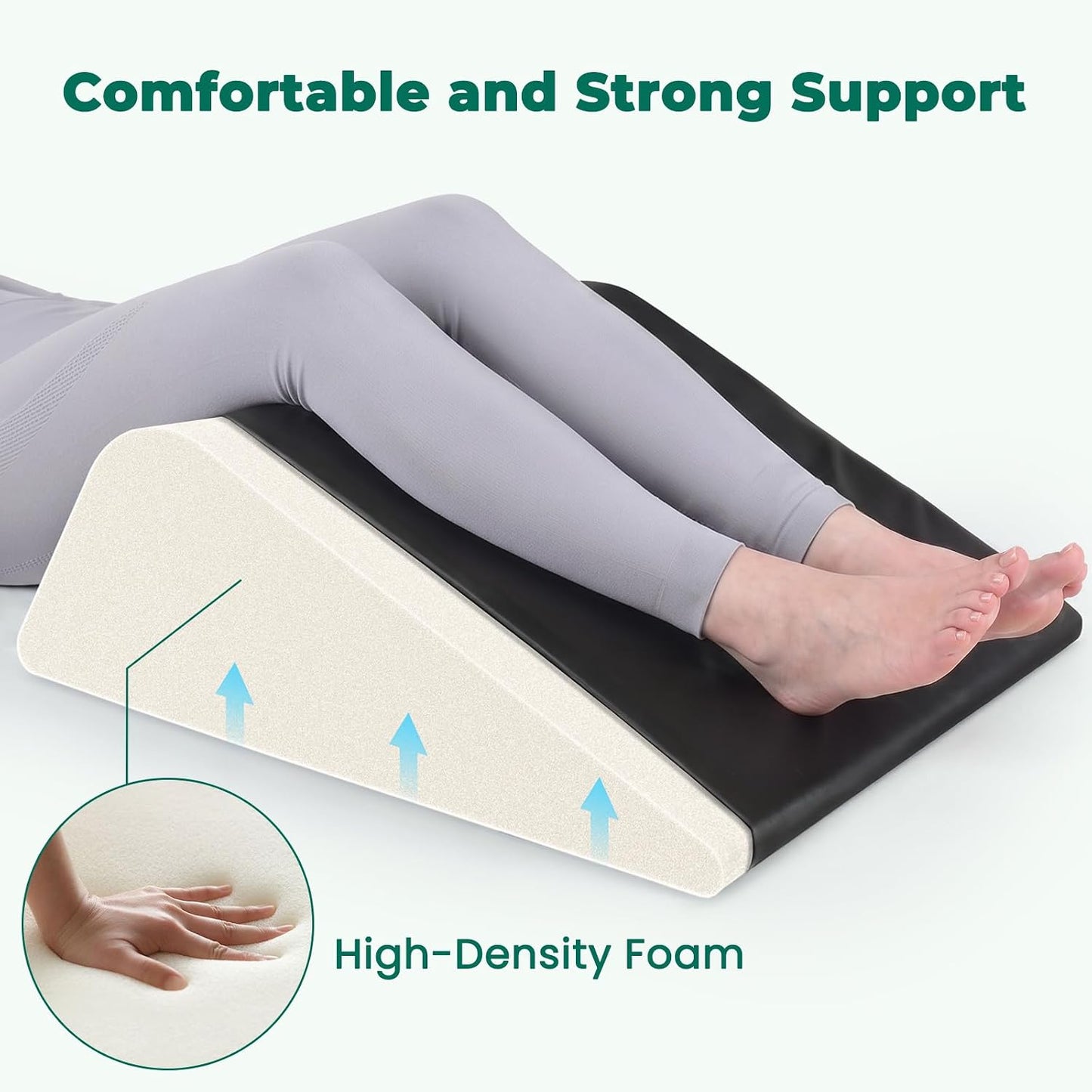 ENITYA Extra Large Massage Table Bolster Pillow for Legs | 23"x20"x8" Knee Pillow with Removable Waterproof Cover,No Assembly Needed,Ideal for Leg Elevation,Physical Therapy,Tattoo