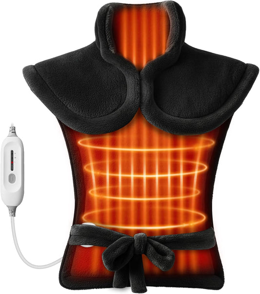 COMFIER Large Heating Pad for Back, FSA Eligible HSA Heating Pad for Neck and Shoulders and Back, Heated Neck Wrap, 3 Heat Levels & 90-Mins Auto Shut Off, Fathers Day Dad Gifts for Men Husband