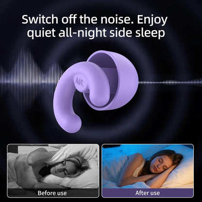 Noise Cancelling Ear Plugs Sleep 50dB NRR Side Sleep Small Ear | ultra soft silicone, reusable one-piece design, 4 sizes included, portable case