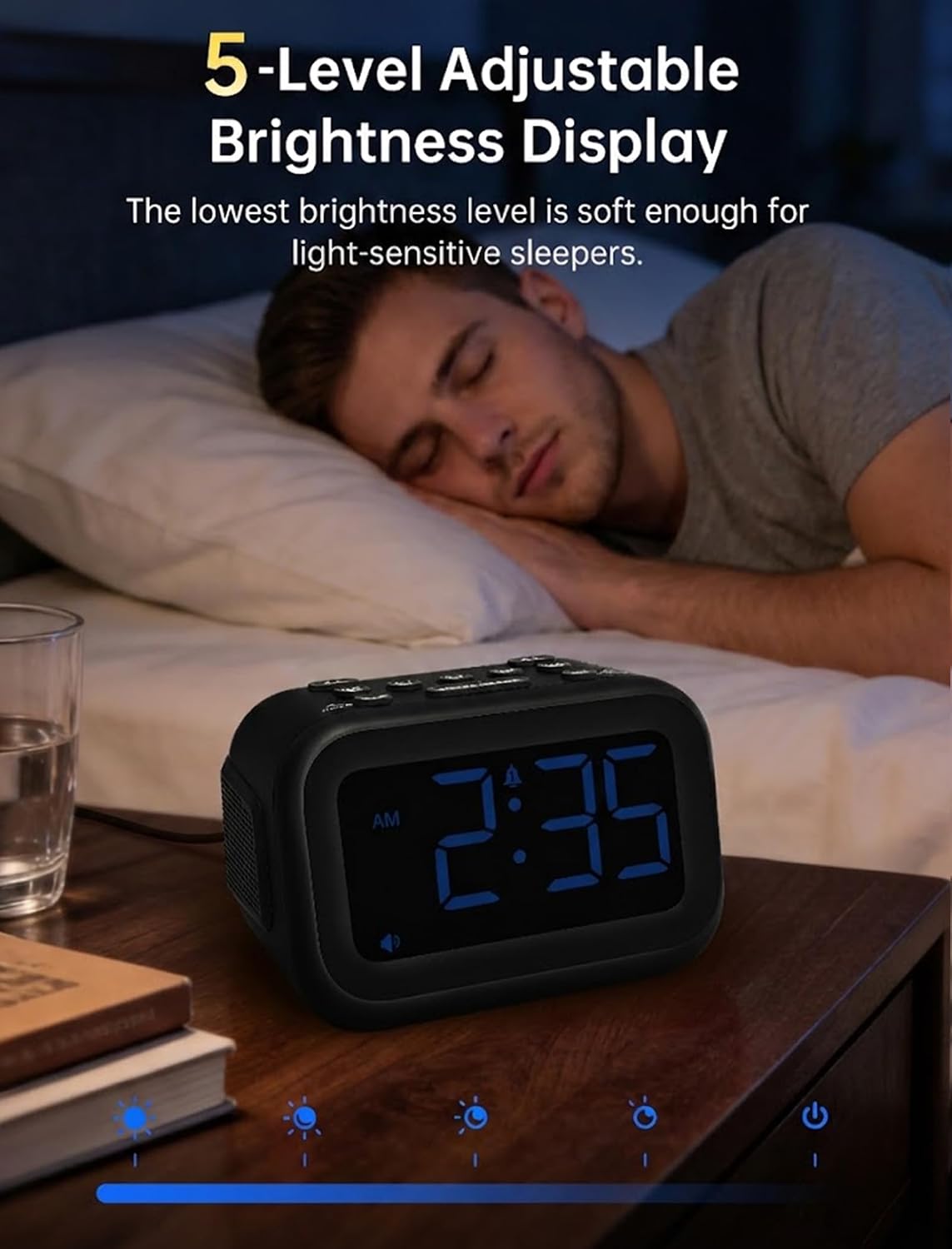 AuroraCalm Extra Loud Alarm Clock: 115dB On-Time Wake-Up