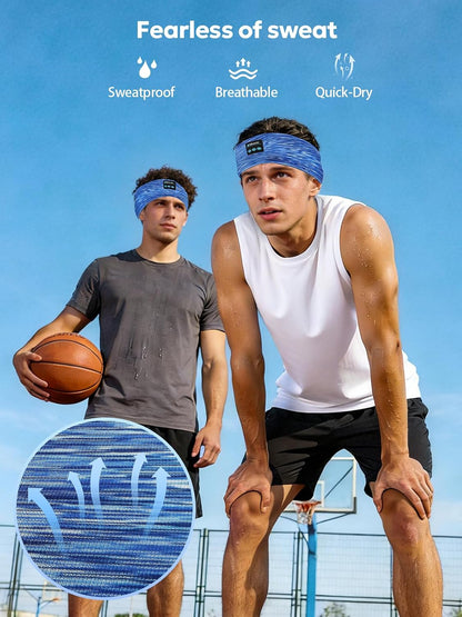 AONESY Bluetooth Headband for Sleeping, Headband Headphones for Side Sleepers & Sports, Washable & Wireless Music Headband with Secure Fit for Running, Workout, Gym, Yoga - Great Gift