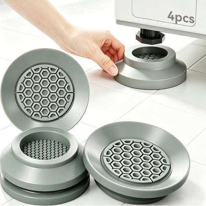 Anti Vibration Pads for Washing Machine with Powerful Sucker, Anti Vibration Pads Vibration Absorber,Washer and Dryer Stand,Stops Washer Dryer Prevents Noise, Washing Machine Stand |Grey, 4pcs|