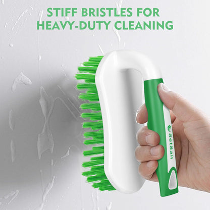 SetSail Scrub Brush, Heavy-Duty Scrub Brushes for Cleaning with Stiff Bristles Cleaning Brush for Shower, Bathroom, Carpet, Kitchen and Bathtub Scrubber - 2 Pack | Durable Bristles Ergonomic Non-Slip Tpr Grip. U-Style Hanging Loop for Storage. Use for