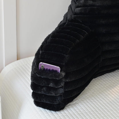 Large Reading Pillow for Adults, Back Support Pillow for Sitting Up in Bed with Arms, Couch for Lounging Bedrest, Pink