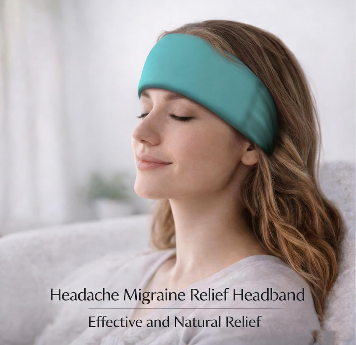 Crimmy Migraine Relief Cap, Headache Ice Pack Headband, Cold Face Eye Mask