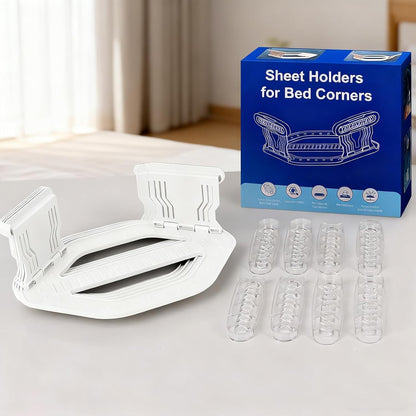 Bed Sheet Holders Heavy Duty Straps Grippers 4Pack | Universal fit for all mattress sizes with fabric-safe clamps to keep sheets locked and damage-free