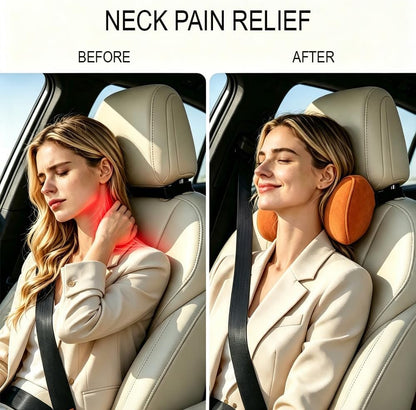 Car Neck Support Pillow Recliner Headrest Pillow for Neck Pain Relief Tan
