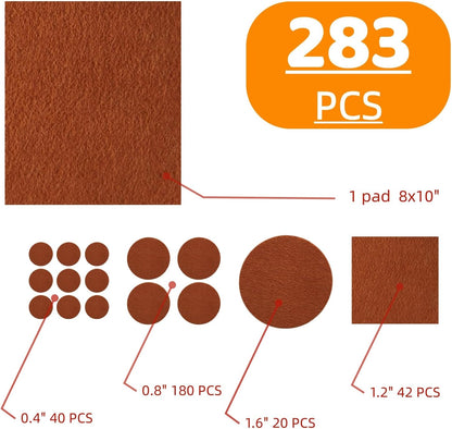 281pcs Self-Adhesive Furniture Felt Pad,Anti-Scratch pad for Hardwood Floor | Brown,Noise Reduction