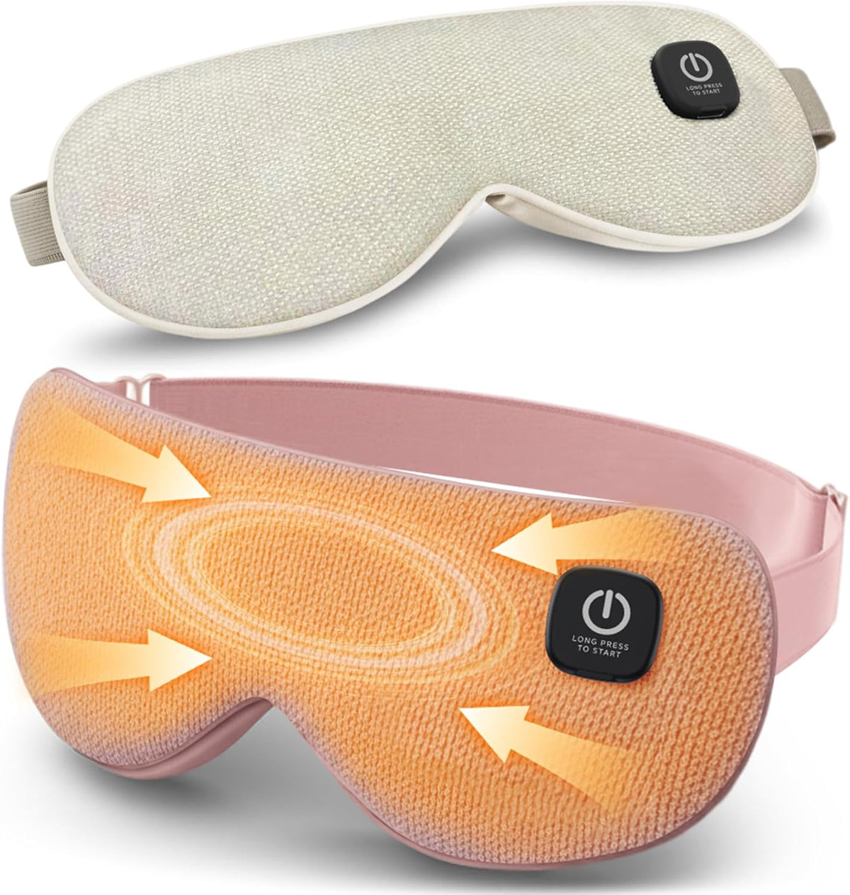 Cordless Heated Eye Mask, Rechargeable Mask with 4 Heat Levels for Dry Eyes