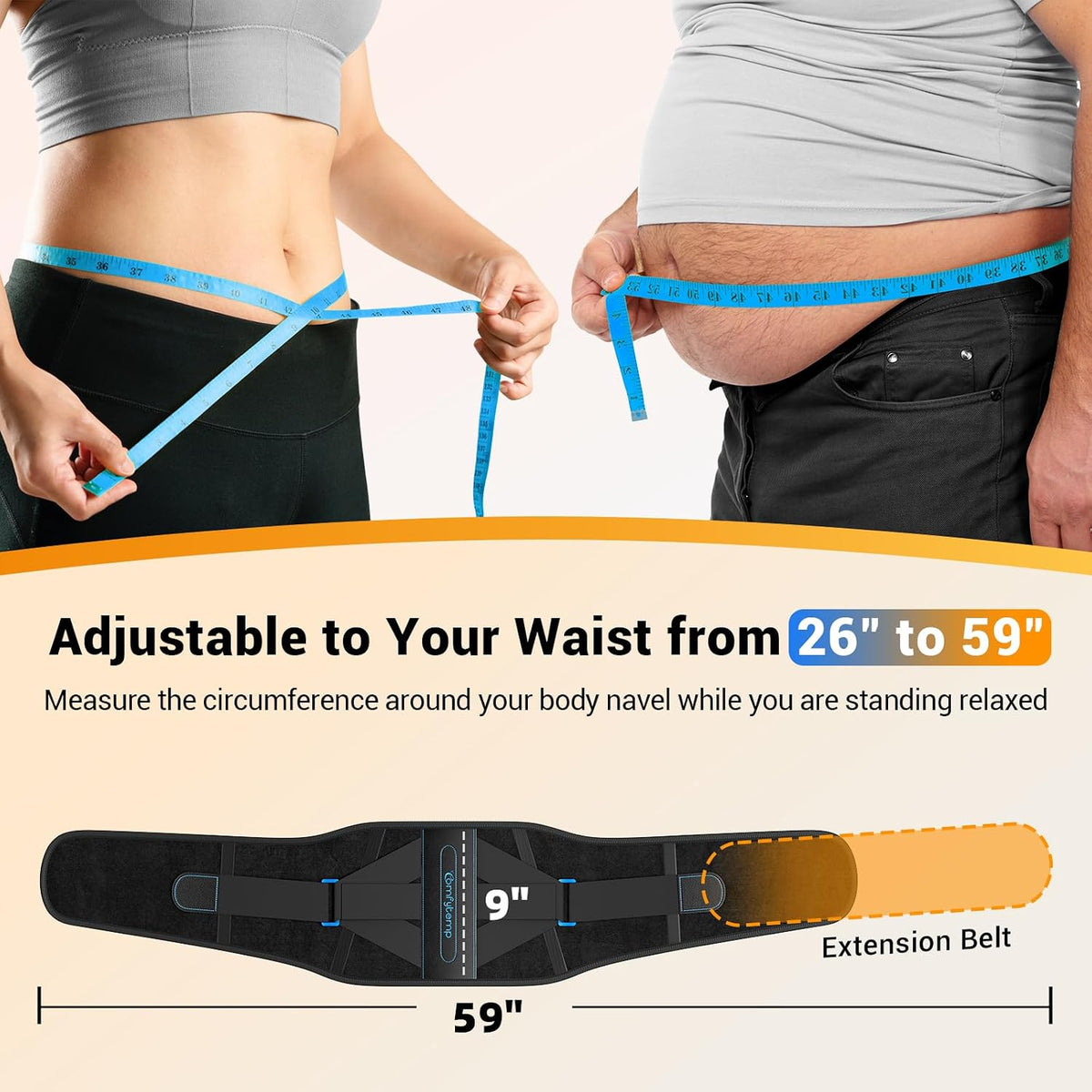 Comfytemp Heating Pad for Back,Electric Heat Pad with Lumbar Support for Period
