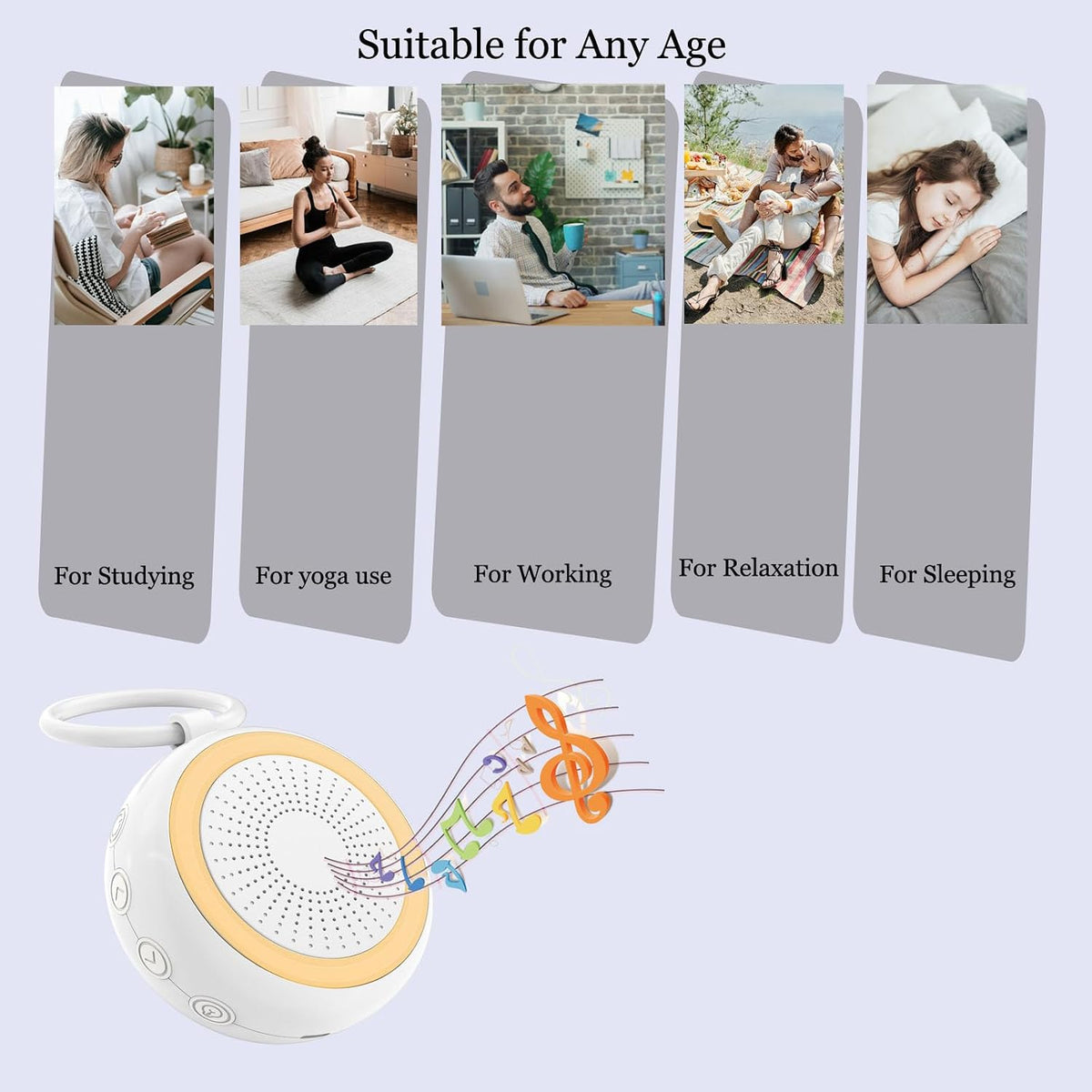 Portable White Noise Machine Sound Machine, 22 Sounds