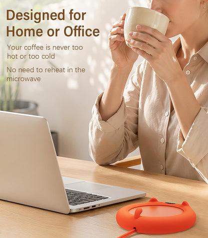 Supsonic Coffee Mug Warmer, Cup Warmer for Desk with 4 Temp Settings | Fast heating beverage, 2-12h Auto shut-off, Constant temperature, Smart gift for women men, Works with tea, milk, candle