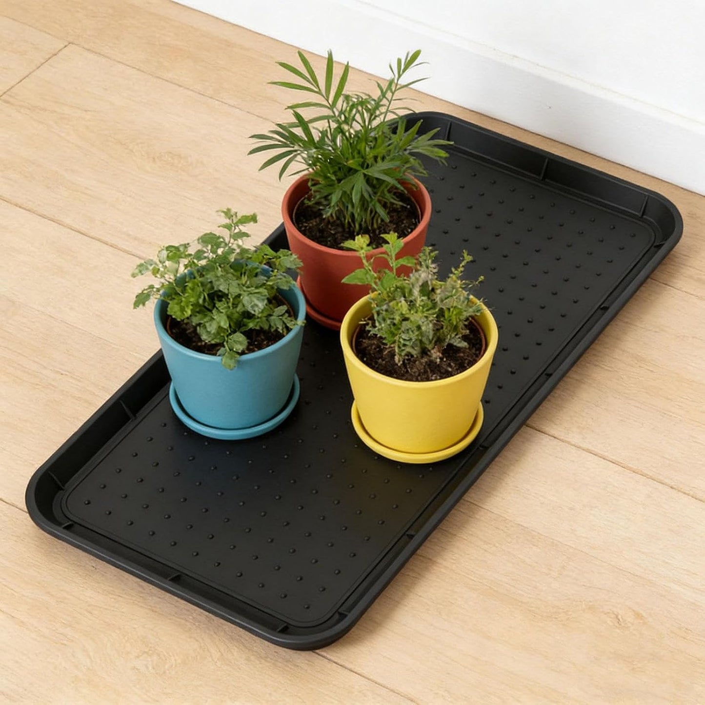 predolo Boot Tray Heavy Duty Silicone Multi Purpose Tray Raised Edge Suitable for Entryway Garden Patio Home Organization, Gray