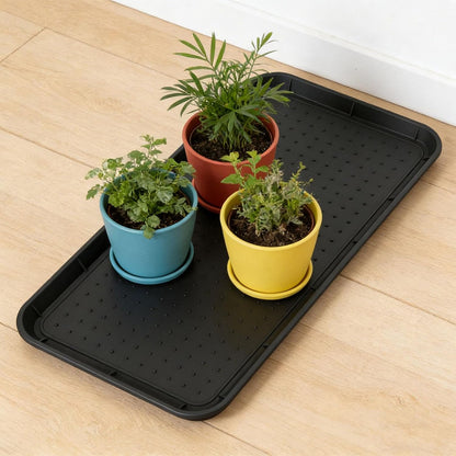 predolo Boot Tray Heavy Duty Silicone Multi Purpose Tray Raised Edge Suitable for Entryway Garden Patio Home Organization, Gray