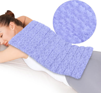 REVIX Extra Large Microwavable Heating Pad for Back, Heating Wrap, Purple