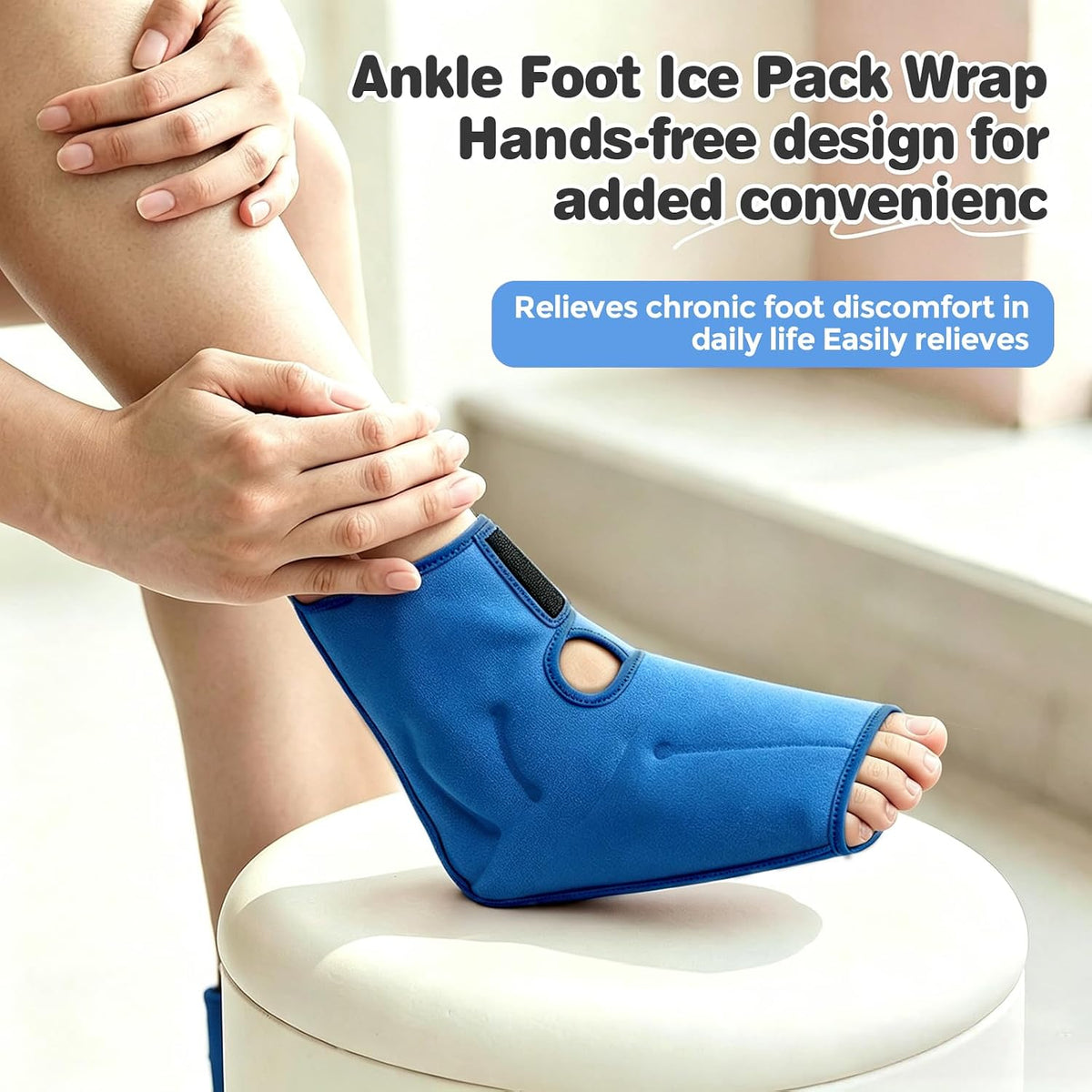 Ankle Ice Pack Wrap, Heel Ice Pack Wrap for Plantar Fasciitis Relief