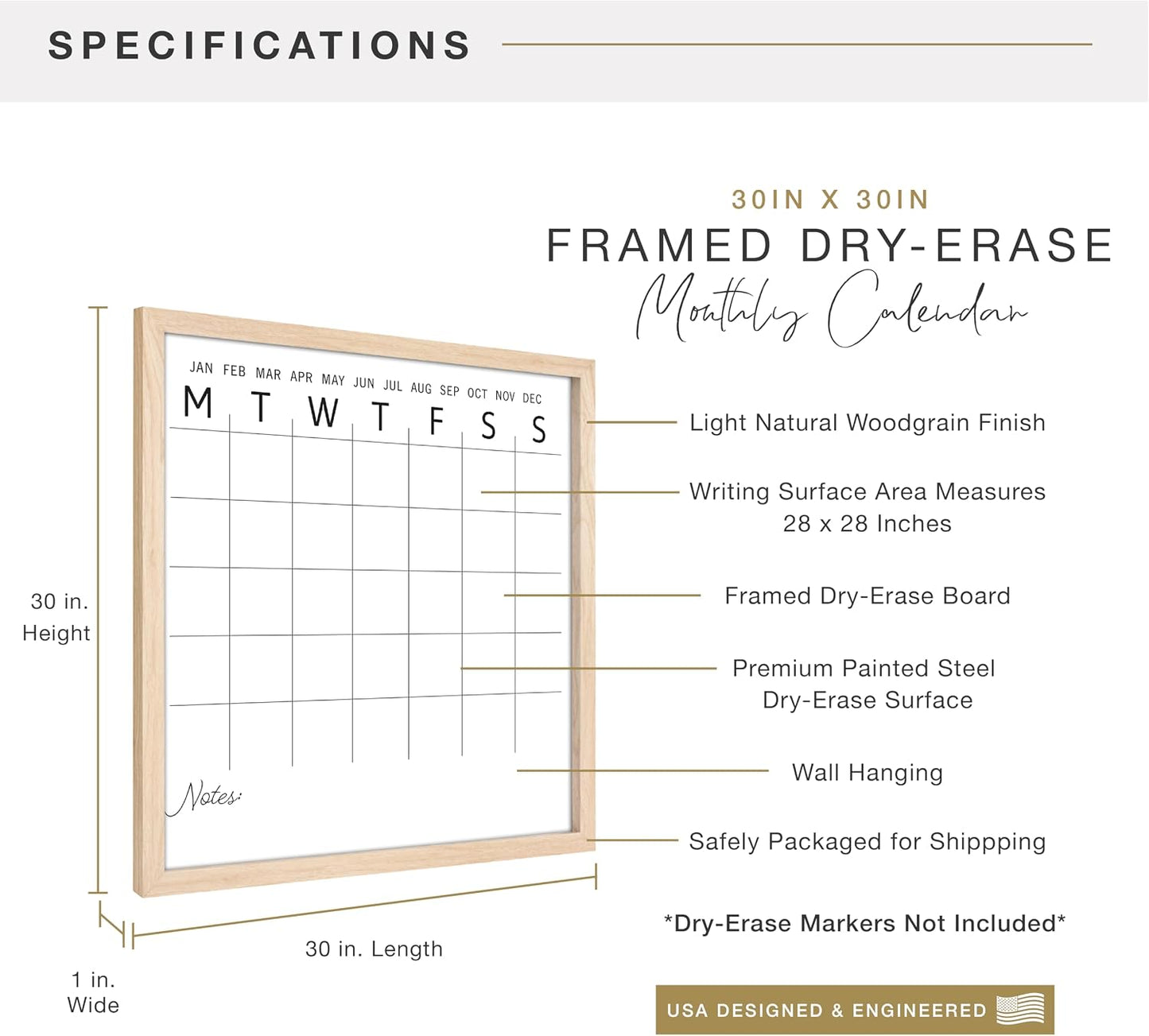 MCS Dry Erase Weekly Meal Planner Black Framed Calander Whiteboard, 11x24 | Dry Erase Weekly Meal Planner Black Framed Calander Whiteboard Frame, 11x24 Inch