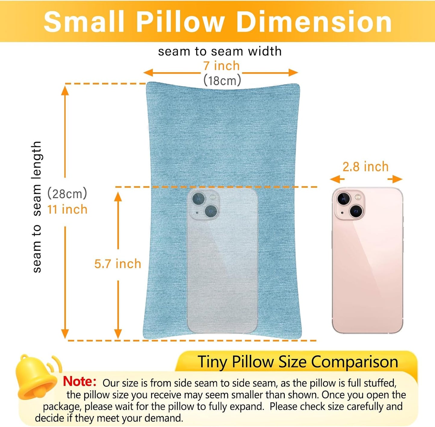 1 MIDDLE ONE 2 Pack Small Pillow, Memory Foam Mini Pillow 11 X 7 Inches for Travel, Sleeping, Nap and Neck, Knee, Lumbar Support, Tiny Cushion for Pet, Dogs (Grey)