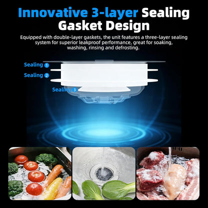Hibbent 3 in 1 Kitchen Sink Drain Strainer, Metal Pop Up Stopper | Larger Anti-Clogging Basket, 3-Layer Seal, Detachable Sink Drain Plug for US Standard 3-1/2" Drain, Brushed Stainless Steel