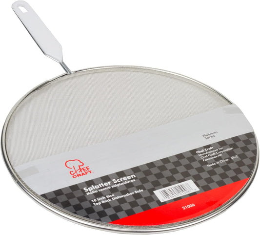 Chef Craft Select Splatter Screen 10 inches in diameter, Stainless Steel