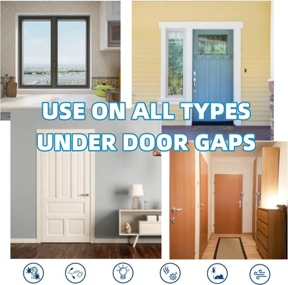 Weighted Door Draft Stopper, Under Door Seal for Bottom of Door, 36inch | Heavy Duty Under the Door Draft Blocker, Soundproof & Thermal Insulation, Noise & Wind Blocker, Black