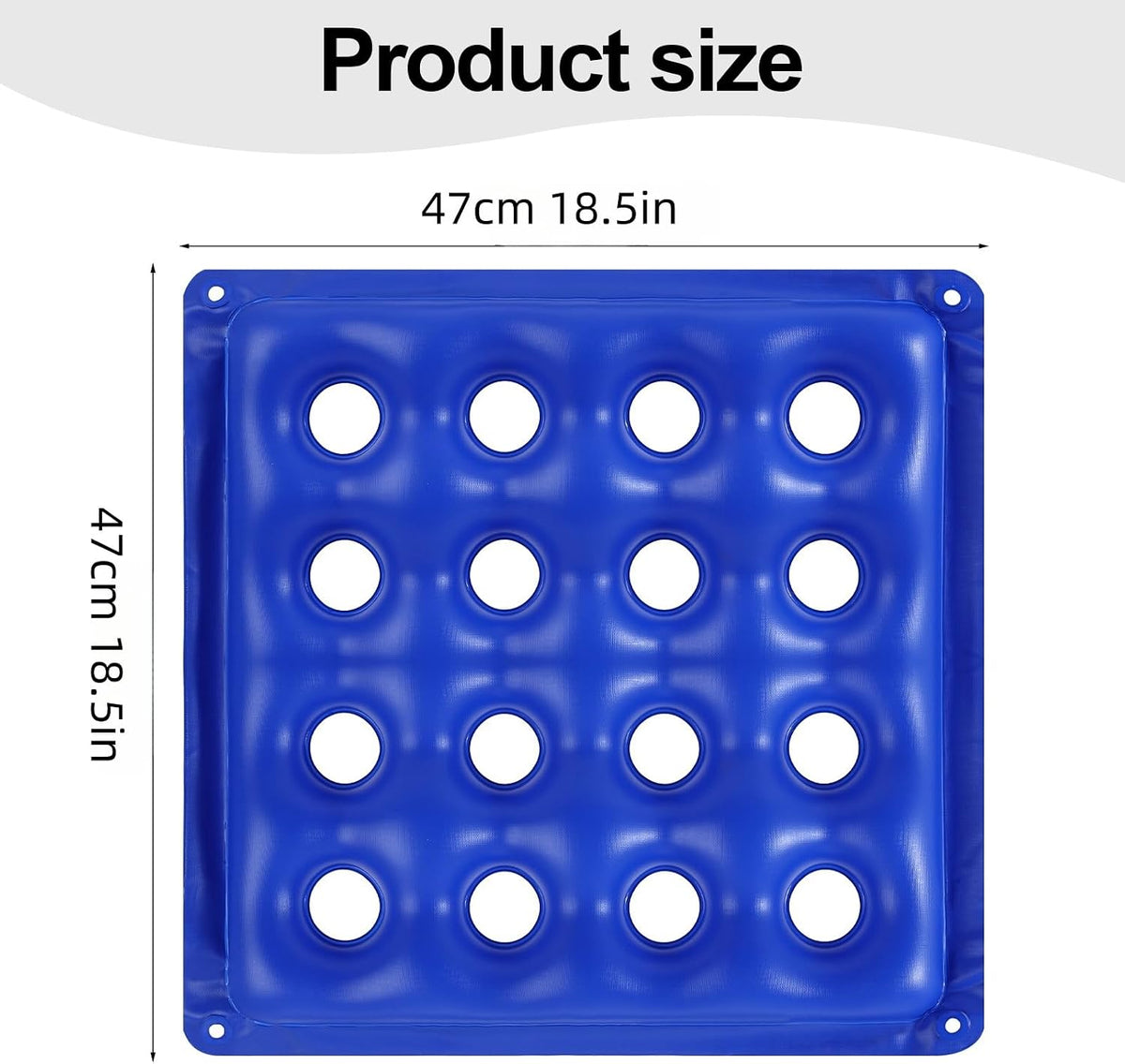 2-Pack Inflatable Seat Cushions, Pressure Relief Waffle Cushion, Ideal for Long Sitting, Office Chairs, Car Seats, Wheelchair Cushions, Comes with 2 Air Pumps, Portable and Comfortable