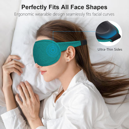 Gritin 100% Blackout Sleep Eye Mask for Women Men, Zero Pressure Sleep Mask | Ergonomic Design 3D Cutout Eye Movement and Eyelash Friendly Night Blindfold, Ultra Soft Comfortable for Sleeping