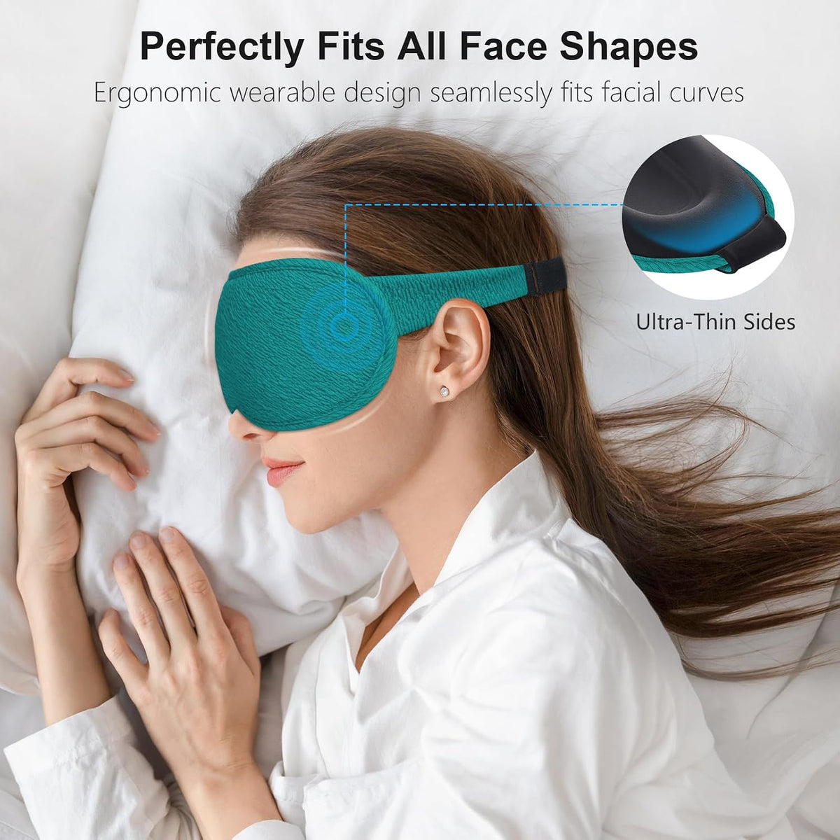 Gritin 100% Blackout Sleep Eye Mask for Women Men, Zero Pressure Sleep Mask