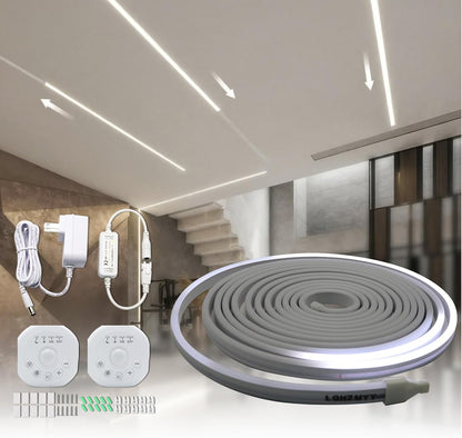 Motion Sensor LED Strip Lights - Chasing Effect Auto ON/Off for Stairs, Bedroom, Under Cabinet - 16.4ft White, Intelligent Motion Sensor Stair Lights