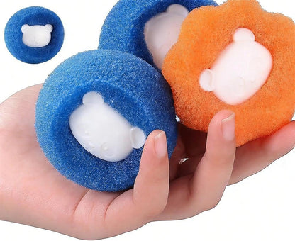 Pet Hair Remover for Laundry, 10 Pcs Effectively Capture Pet Fur in Washer & Dryer, Reusable Dryer Balls for Dog Cat Hair on Clothing, Orange and Blue Set