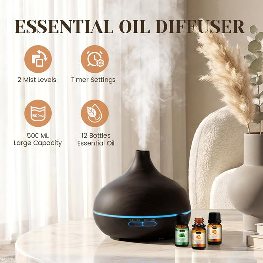 Essential Oil Diffuser for Home 500ML