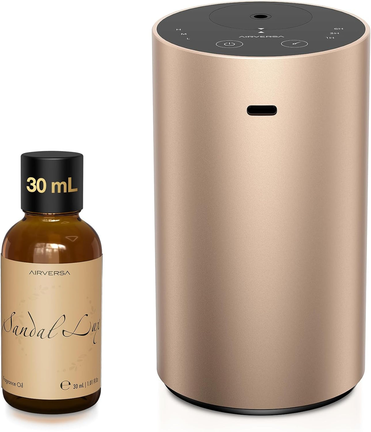 Airversa ADX Waterless Essential Oil Diffuser Starter Kit, Black