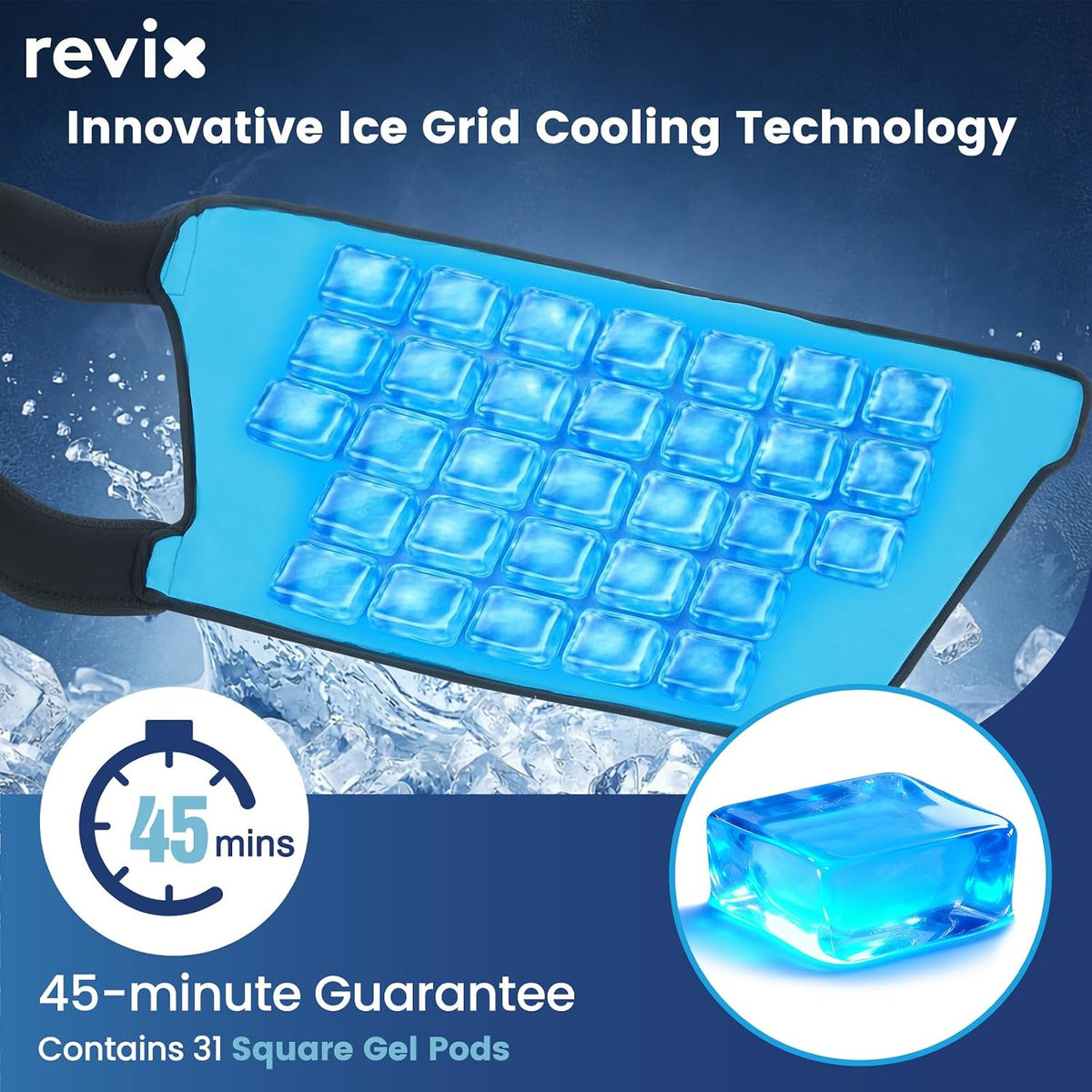 REVIX Hip Ice Pack Wrap for Sciatica & Hip Replacement, 45-Min Cold Therapy