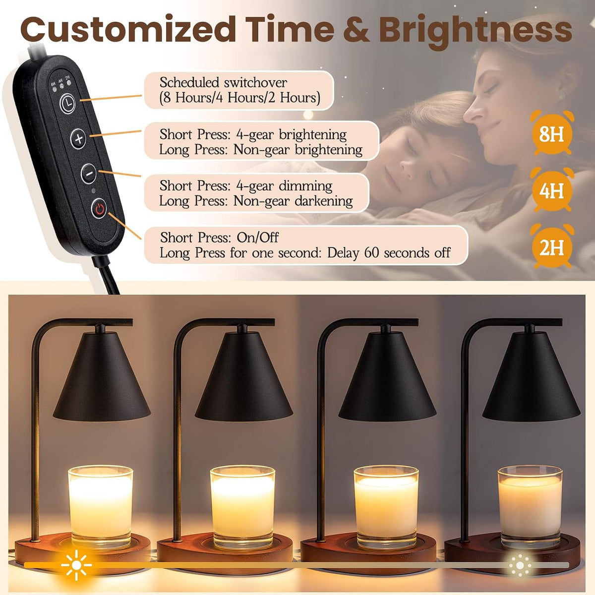 Marycele Candle Warmer Lamp with Timer, Vintage Home Decor, Gifts for Women