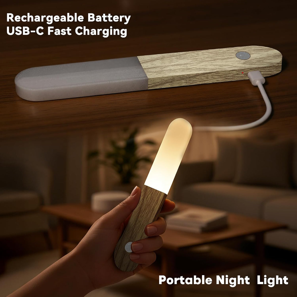 iThird Motion Sensor Light Indoor, 2200mAh Rechargeable Wall Sconce