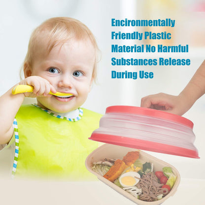 Microwave Cover for Food, Collapsible Microwave Splatter Cover Made of TPR Dishwasher-Safe BPA Free Grey