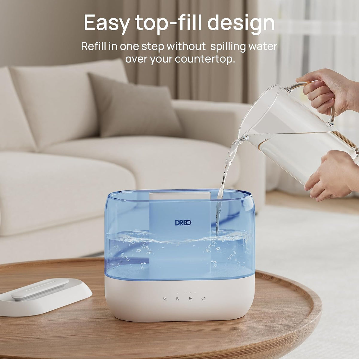 DREO 4L Humidifiers for Bedroom, 36H Runtime, 28 dB Quiet, HM311