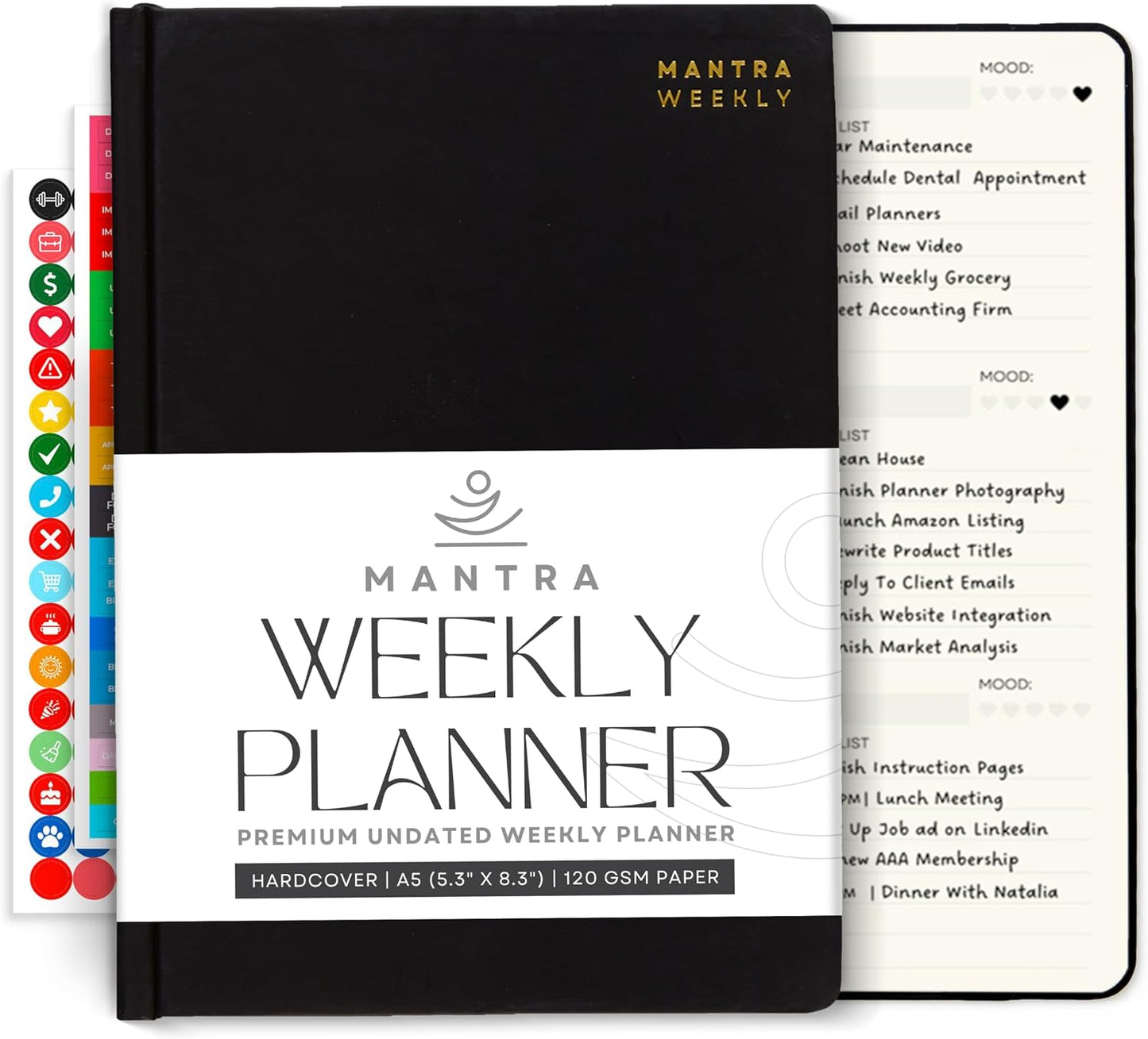 2026 Planner, Daily Journal & Gratitude Journal All-In-One with To Do List, Self Care Prompts & Habit Tracker - 7 x 10 - Pink