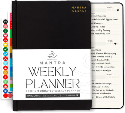 2026 Planner, Daily Journal & Gratitude Journal All-In-One with To Do List, Self Care Prompts & Habit Tracker - 7 x 10 - Pink