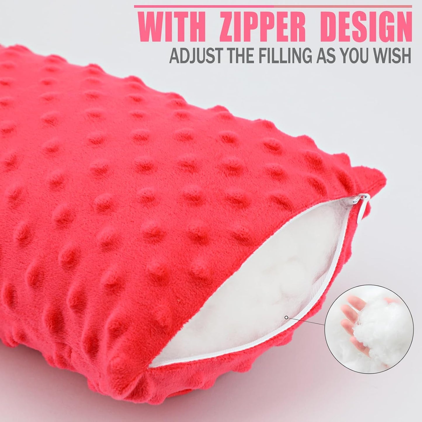 Small Knee Pillow for Side Sleepers, Soft Leg Pillows Relief from Knees, Sciatica, Hips, Joints Between Legs, Back Pain When Side Sleeping, Leg Alignment Knee Support Pillow, Minky Dot Black