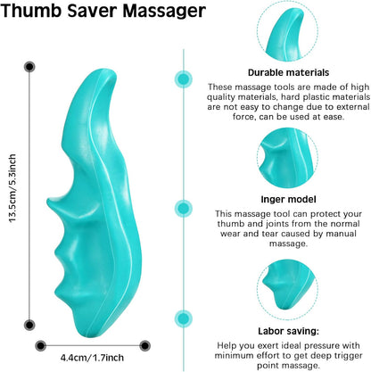 Nuanchu 2 Pcs Green Thumb Saver Massage Tool Deep Tissue Massager for Pressure Reflexology Professional Neck Shoulder Back Foot Stress Relief