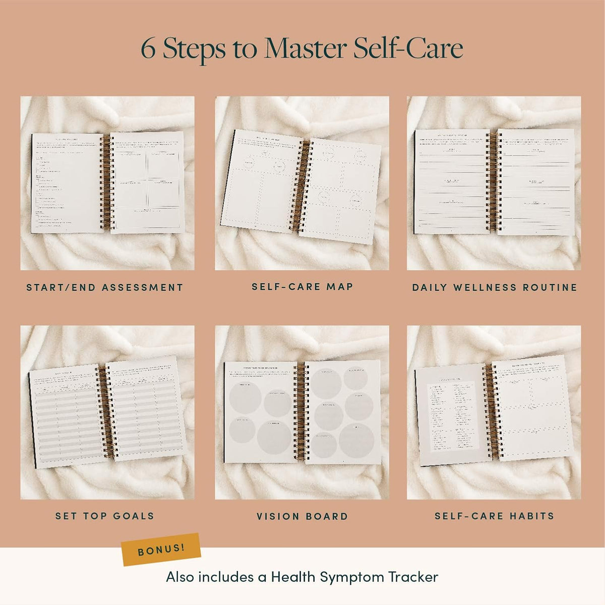 The Self-Care Planner by Simple Self - Undated 6 Month Life Planner - Daily, Monthly, Weekly - Focus on Wellness, Productivity, Achieving Goals, and Happiness (Abstract, Daily Edition: 13-Weeks)