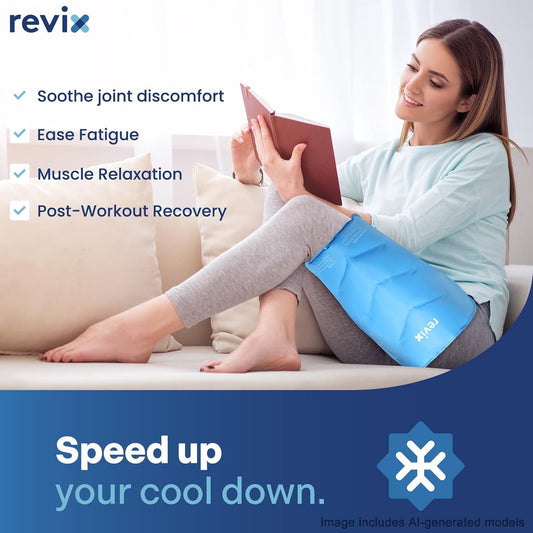 REVIX Ice Pack Wrap for Hip Replacement with Straps, Reusable Gel Cold Pack