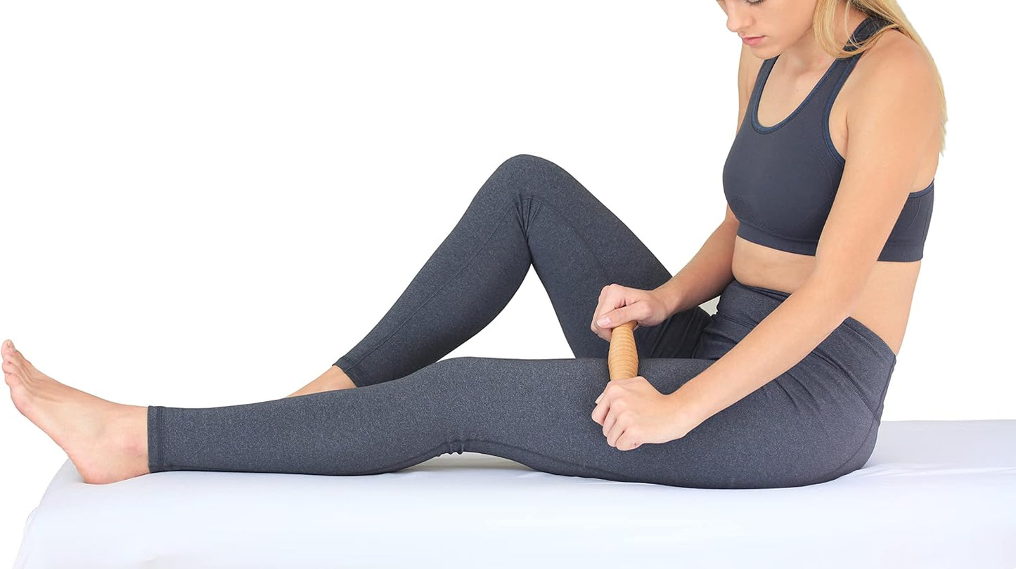 Body Back Wooden Foot Roller - Wood Therapy Massage Tool for Plain Relief | Wooden Cellulite Massage Tool, Full Body Massage Roller, Foot Massager For Plantar Fasciitis, Stress Relief, And Relaxation