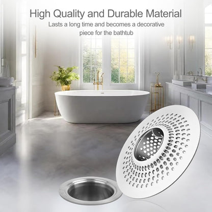 LEKEYE Drain Hair Catcher/Bathtub Shower Drain Hair Trap/Strainer Stainless Steel Drain Protector(Patented Product) | Stainless Steel