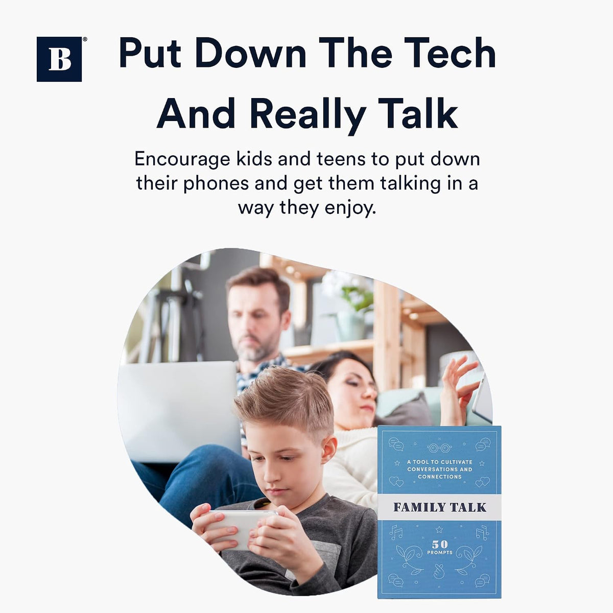 BestSelf Family Talk Deck – 50 Conversation Cards for Kids, Teens & Adults