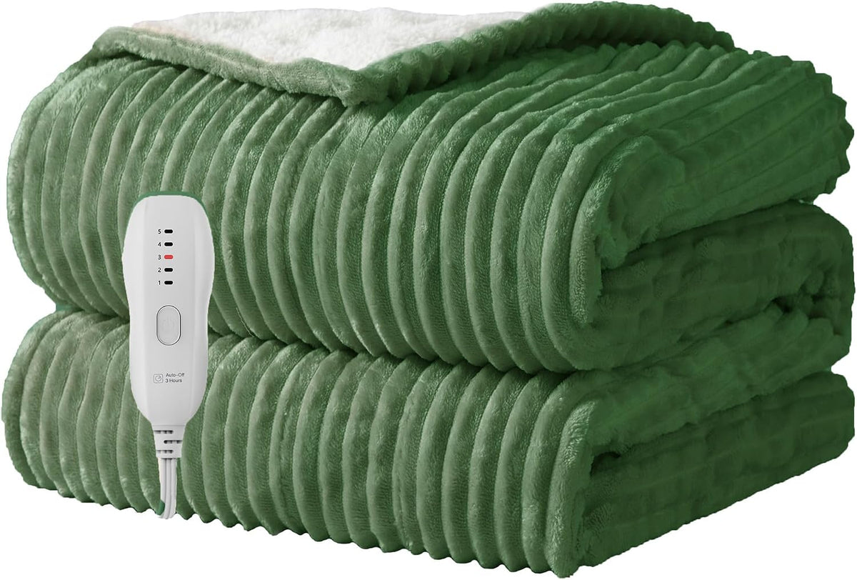 Texciting Heated Blanket 50"X60",Soft Electric Blanket,ETL Certified,Grey