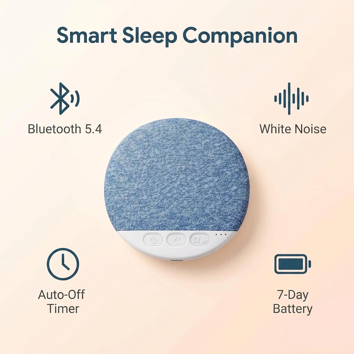 Dream Pillow Speaker, Ultra-Thin Bluetooth Sleep Speaker for Side Sleeper, Wireless Under Pillow Speaker for Sleeping, Partner-Friendly Noise Isolation for White Noise Music Audiobook