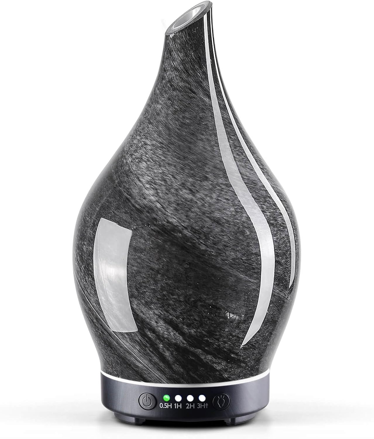 Porseme Oil Diffuser 3D Glass Aromatherapy Ultrasonic Humidifier, Air Refresh Auto Shut-Off, Timer Setting, BPA Free for Home Hotel Yoga Leisure SPA Gift 150ml Last 6H - Colors B